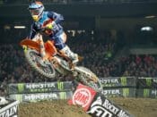 Shane McElrath won the 2018 AMA 250 West Supercross Series opener in Anaheim.