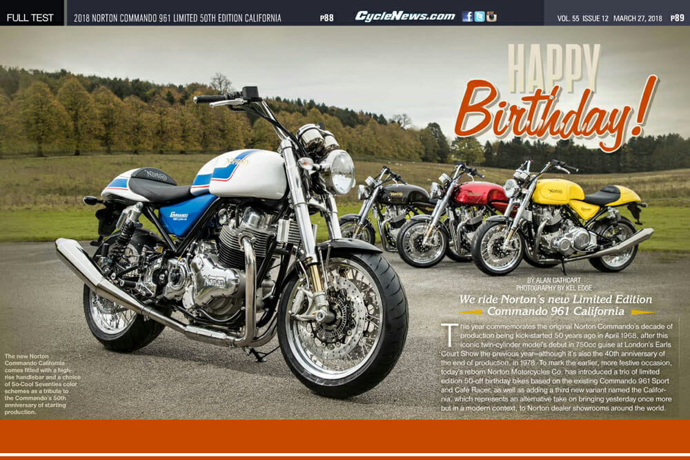 2018 Norton Commando 961 Limited 50th Edition California