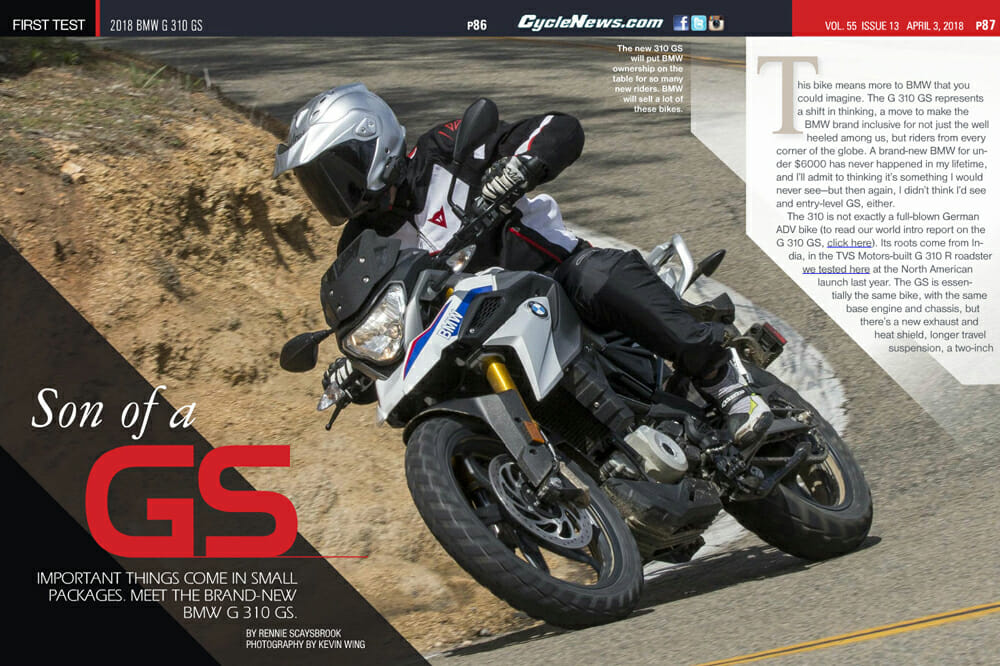 2018 BMW G 310 GS