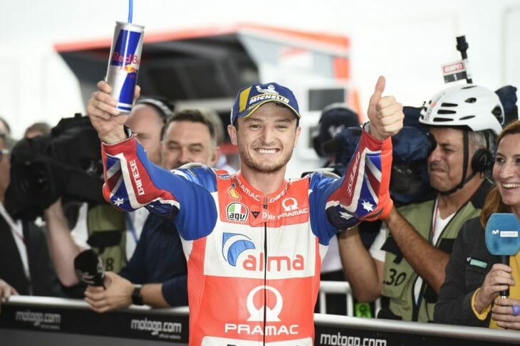 Jack Miller scored the pole for Sunday's MotoGP race in Argentina.