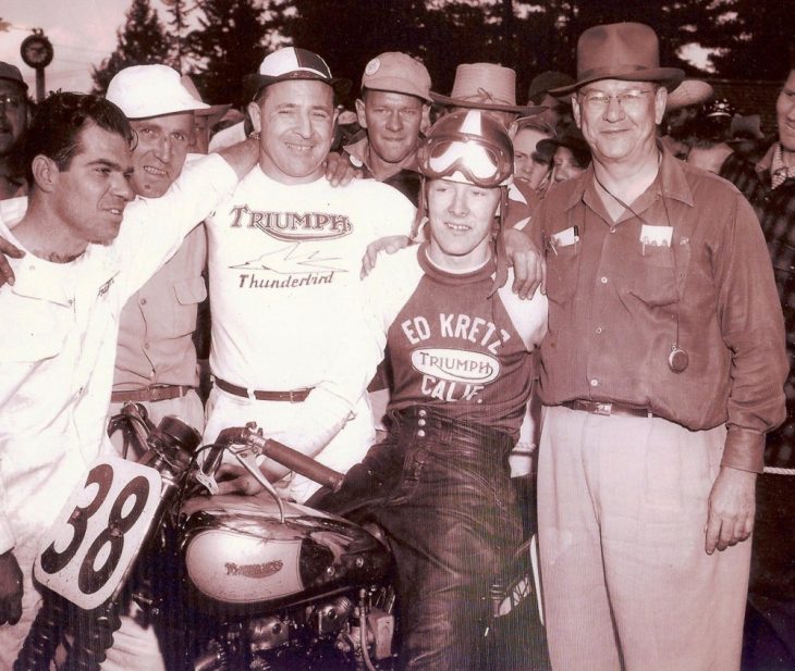 Ed Kretz Jr after a victory