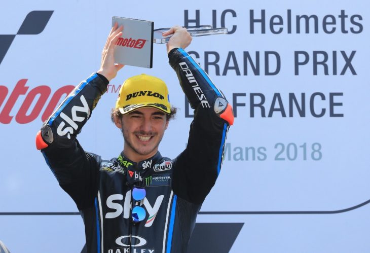 Bagnaia Moto2 winner Le Mans 2018