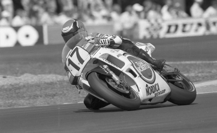 Wayne Rainey on 1988 Lucky Strike Yamaha
