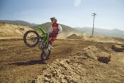 We like popping wheelies on the new 2019 Kawasaki KX450