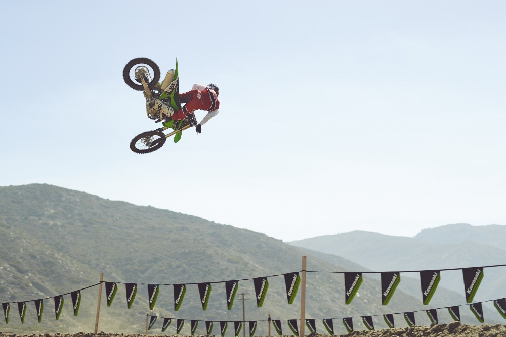 The 2019 KX450 Is not afraid to get upside-down in the air