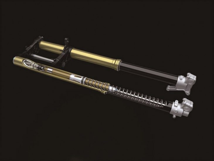 KX450F's get close-to-factory Showa forks.