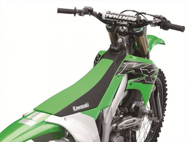 2019 KX450F gets slimmer bodywork.