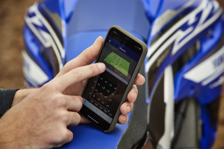 Yamaha's smartphone-controlled Power Tuner App now works on the 2019 YZ250F