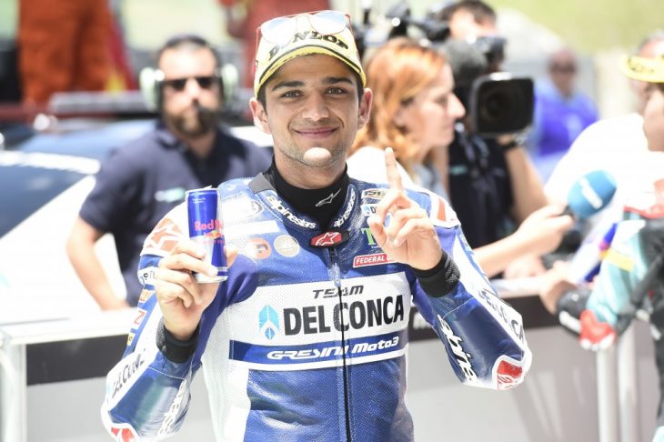 Martin Moto3 pole winner at Mugello 2018