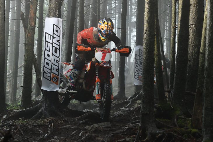 Kailub Russell won the Snowshoe GNCC
