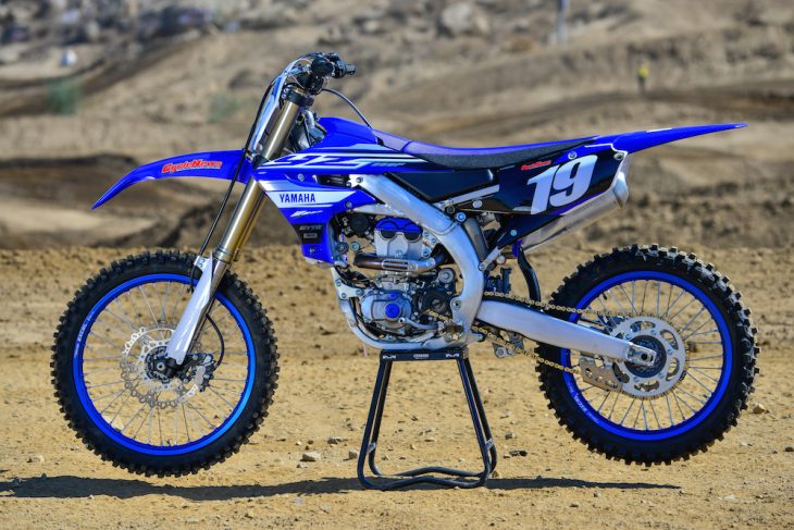 We're liking the YZ250F's electric starting.