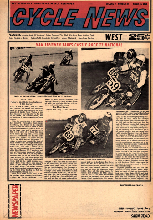 Cycle News cover 50 years ago