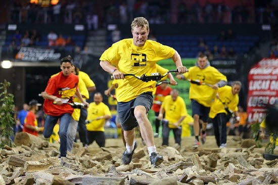 The ProTaper foot races is always an exciting intermission show.