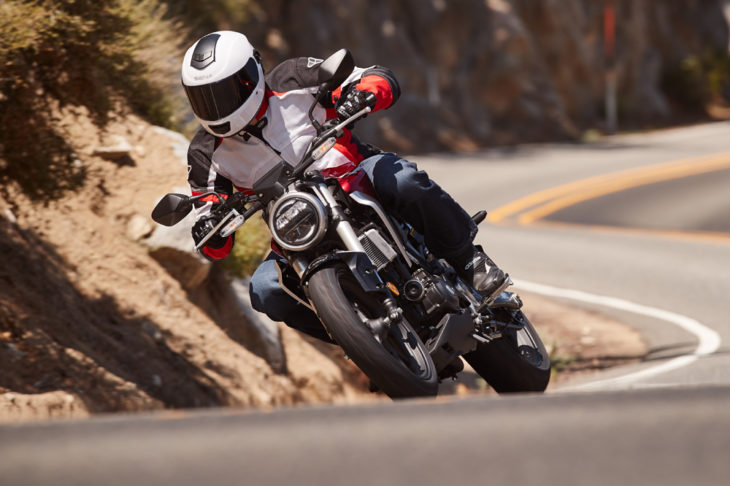 A single cylinder motor, cool styling and a great price—there’s a reason the K.I.S principle works for Honda’s CB300R.