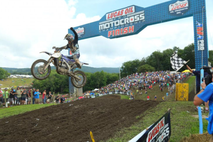 Dylan Ferrandis takes the 250MX-class win at Unadilla.