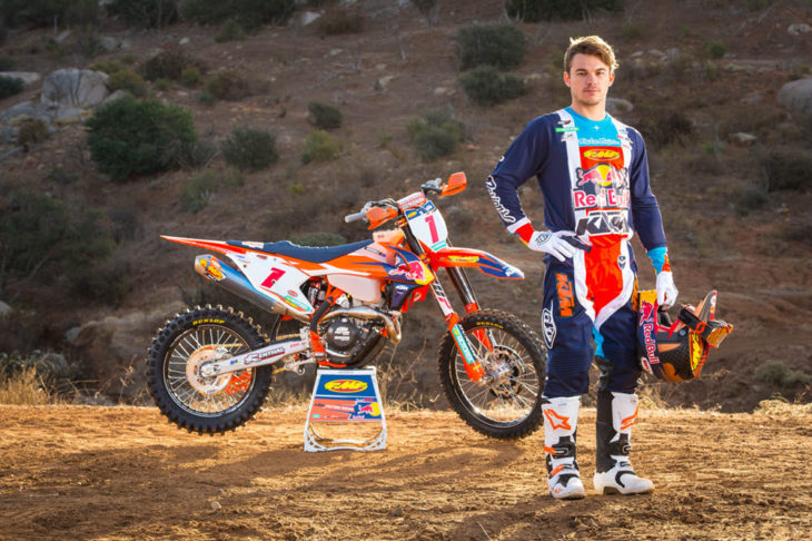 Kailub Russell 2018 Head shot with bike