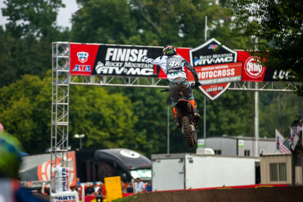 Tennessee’s own Nate Thrasher was the only rider to go undefeated and win all six motos on his way to both Supermini National titles.