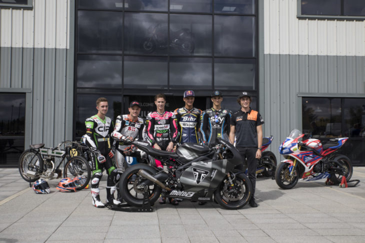 Moto2 Riders Visit Triumph Factory