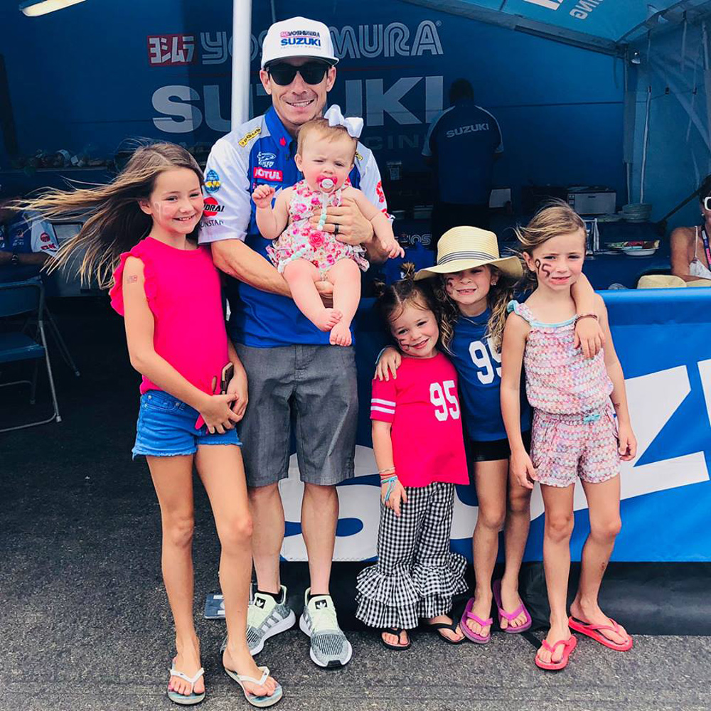 Hayden, seen here with his nieces, is looking forward to having a family of his own when his racing career concludes this year.