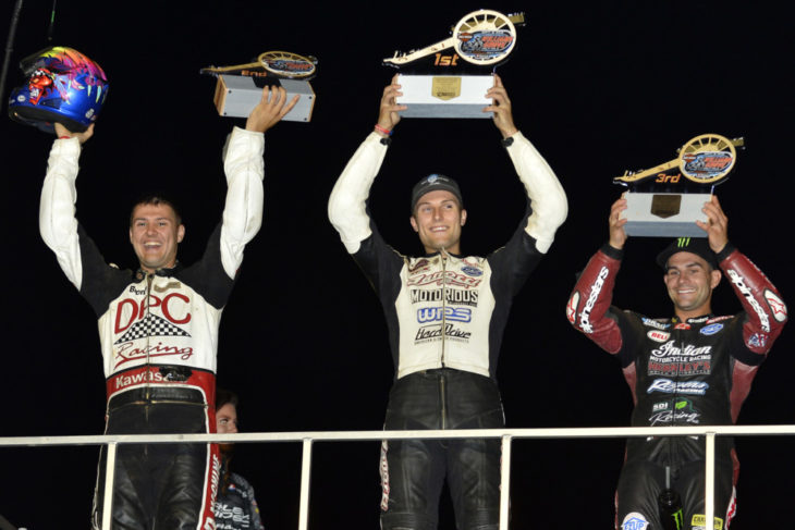 2018 Williams Brown Half Mile AFT Twins podium. Photo: Dave Hoenig