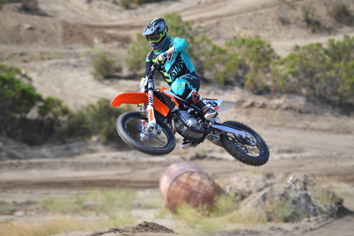 The 2019 KTM 450 SX-F is light and nimble.