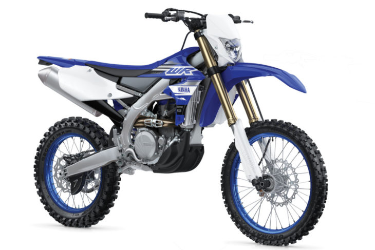 The 2019 Yamaha WR450F has a larger fuel tank.