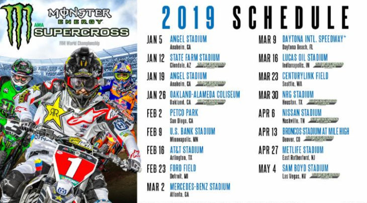 2019 Supercross schedule