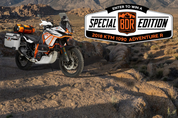 Special Edition KTM 1090 Adventure R to be given away to raise funds for the non-profit Backcountry Discovery Routes.