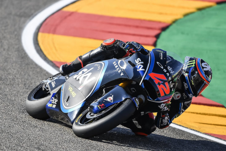 Fransesco Bagnaia at Aragon practice.