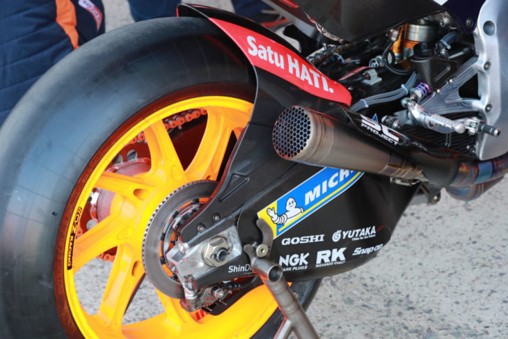 Marquez's Honda carbon fibre swingarm, French MotoGP 2018
