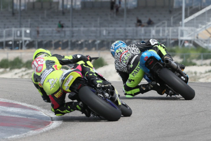 Chris Parrish leads Jason Madama by just two points heading into this weekend's MotoAmerica Twins Cup finale at Barber Motorsports Park.| Photo By Brian J. Nelson