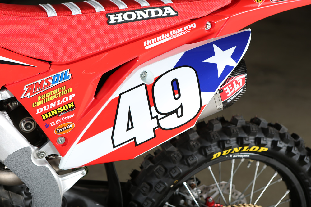 Kevin Windham MXON Replica Front number Plate #49 Team Puerto Rico Unsigned 