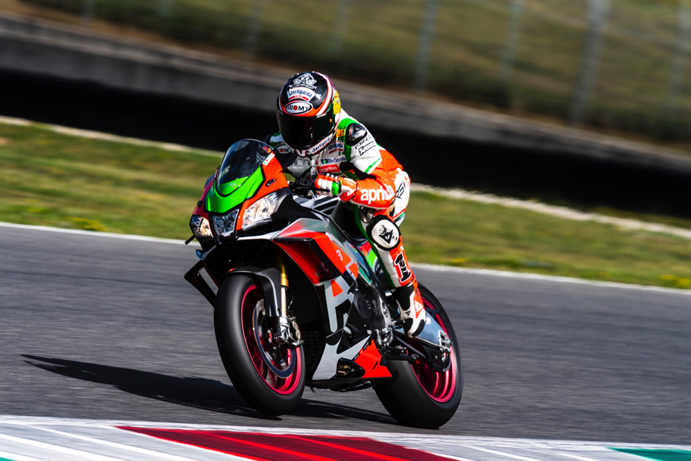 Max Biaggi and Loris Capirossi at Aprilia Racers Days