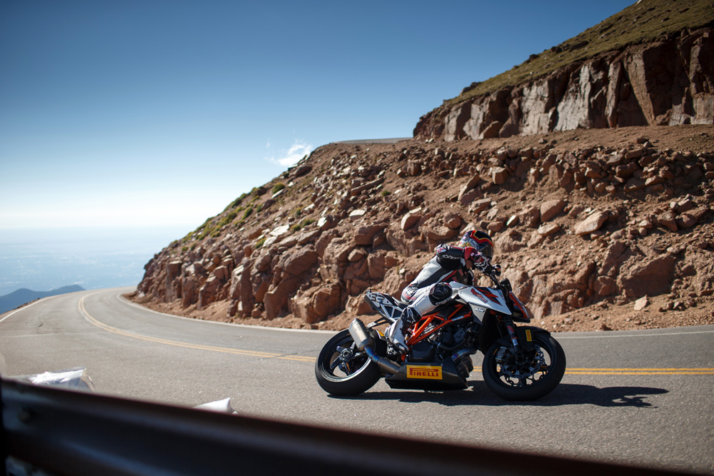 It took us a while to get the Super Duke handling correctly with the Dymags, but the lighter wheels eventually made a huge difference in how quickly the bike would change direction.