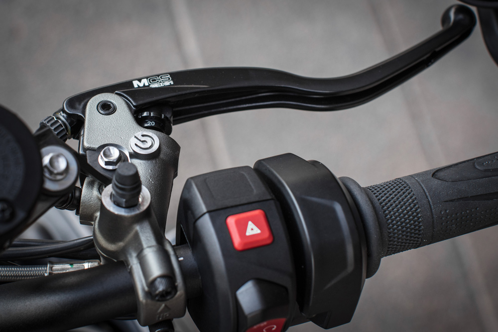 That Brembo master-cylinder set-up is the same we had on our KTM Pikes Peak racer and worth every penny.