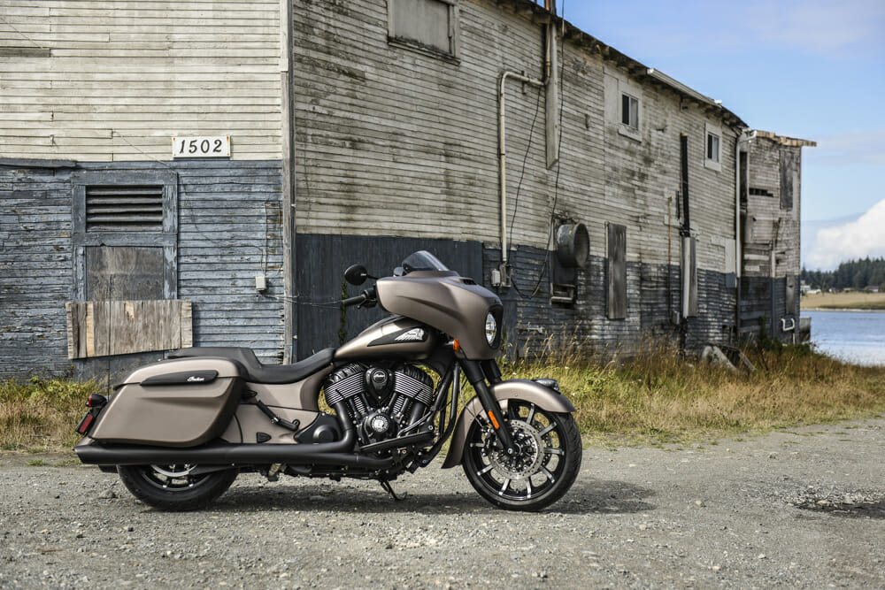 Murdered out, the Dark Horse is a mean looking bike.