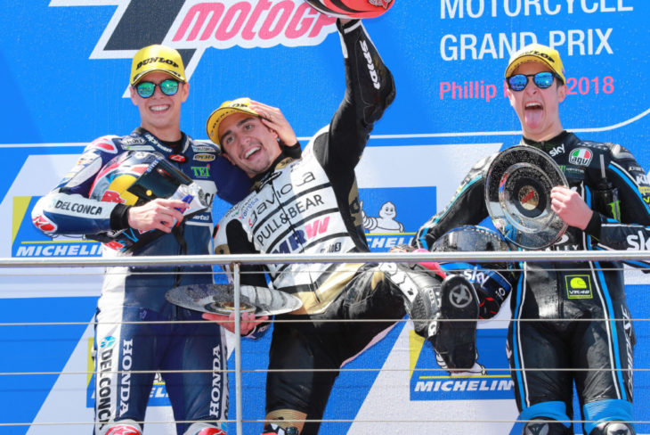 Di Giannantonio, Arenas, Vietti, Moto3 race, Australian MotoGP 2018