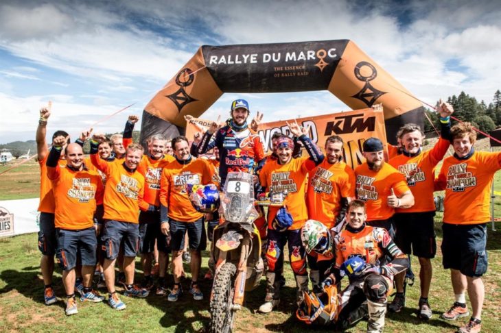 Red Bull KTM Factory Racing rider Toby Price has won the 2018 FIM Cross-Country Rallies World Championship with victory at the final round of the season – the Rally du Maroc
