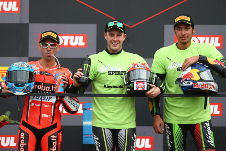 Melandri, Jonathan Rea and Razgatlioglu, WSBK Race1, Argentinian WSBK 2018