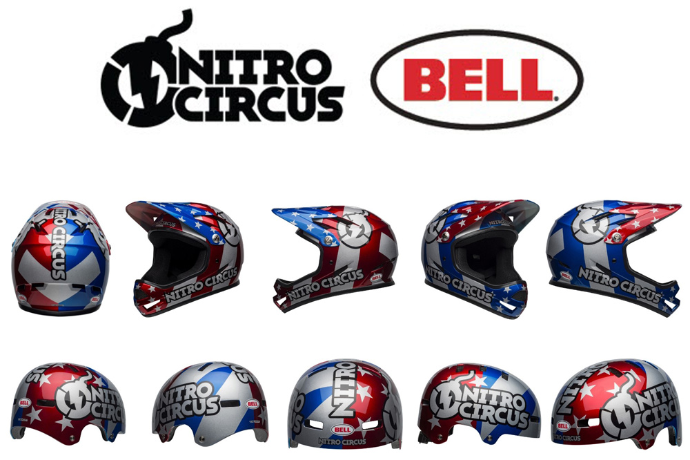 Details about   Bell Local Helmet-Nitro Circus Gloss Silver/Blue/Red 