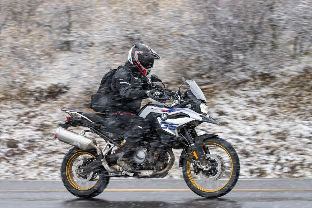 Yes, we really did ride through snow.