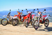 We compare today’s most hard-core dual-sport motorcycles: Honda’s CRF450L, Beta’s 430 RR-S, KTM’s 500 EXC-F and Husqvarna’s FE 450.