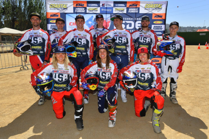 The 2018 ISDE U.S. World Trophy, Junior World Trophy and Women’s World Trophy Teams are ready to battle in Chile. PHOTOGRAPHY BY MARK KARIYA