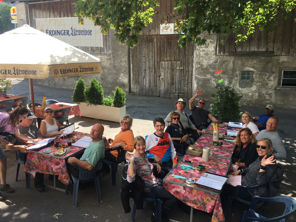 One of the advantages of a guided tour over a self-guided tour is the hidden gems like this fine restaurant on a back road in Switzerland.