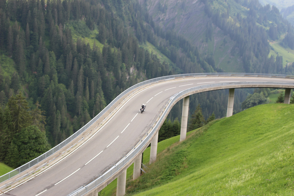 Just another amazing road; this one in Austria. During five riding days, the roads and views like this were almost nonstop.