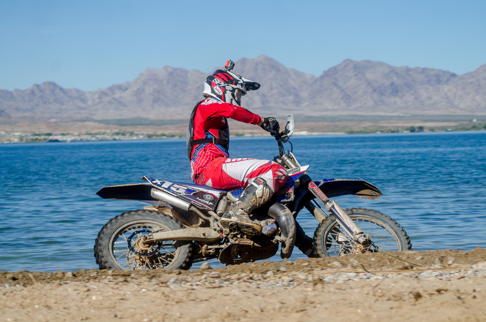 Jeremy Newton races along the shore to a third place finish