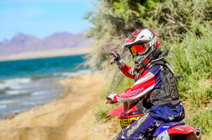 Tate Van Voorst happily cruising his way to a first-place finish