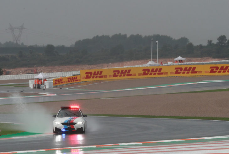 BMW safety car in rain, Valencia MotoGP 2018