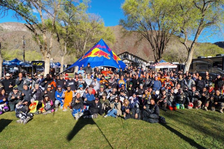 The pre-ride group shot at the 2018 Nevada 200