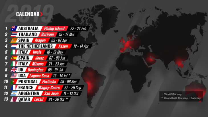 WorldSBK To Return to Laguna Seca in 2019 calendar WorldSBK To Return to Laguna Seca in 2019 calendar